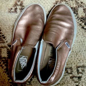 Vans Rose gold slip ons- Size 8